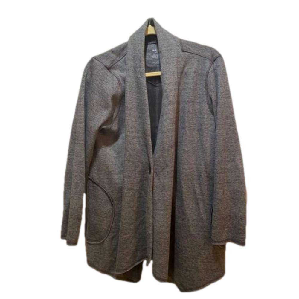 Style & Co. Heather Grey Open Front Cardigan Sweater Jacket Size L